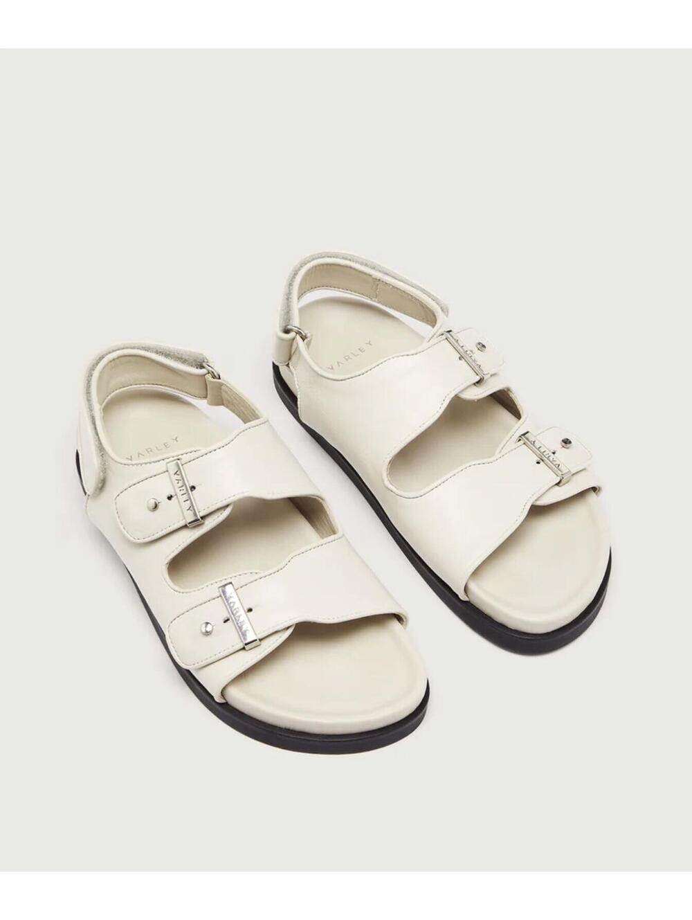 Varley Corte Sandal- light gray leather size 41